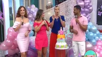 Ethel Pozo: Decoración de globos por su cumpleaños se cayó en pleno programa en vivo