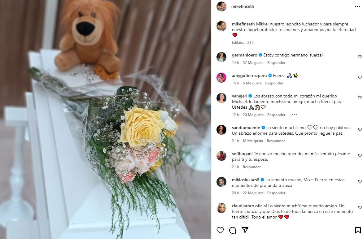 Michael Finseth anunció la muerte de su bebé / Instagram