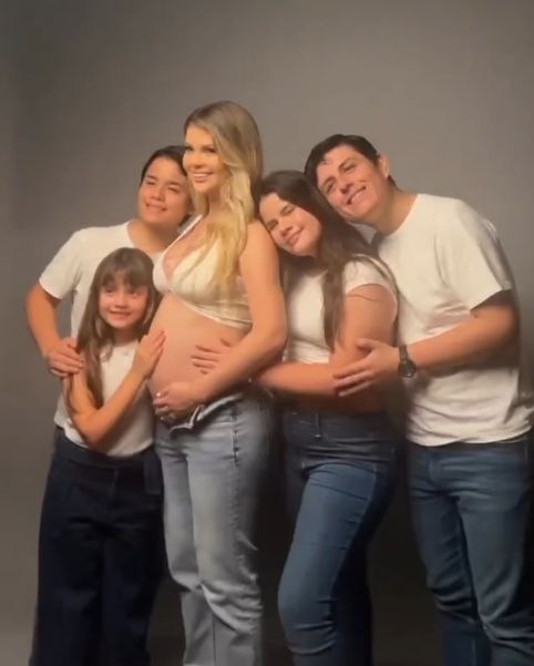 Brunella Horna con los hijos de Richard Acuña / Instagram
