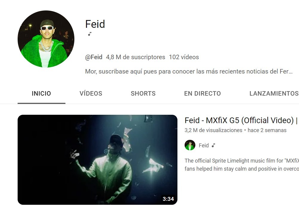 ¿Feid oficializó a Karol G en su canal de YouTube?
