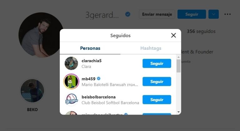 Gerard Piqué reveló por error la verdadera cuenta de Instagram de su novia Clara Chía Martí