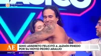 Gino Assereto felicitó a Jazmín Pinedo por su novio Pedro Araujo