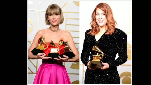 Taylor Swift y Meghan Trainor en los Grammy. Fotos: EFE