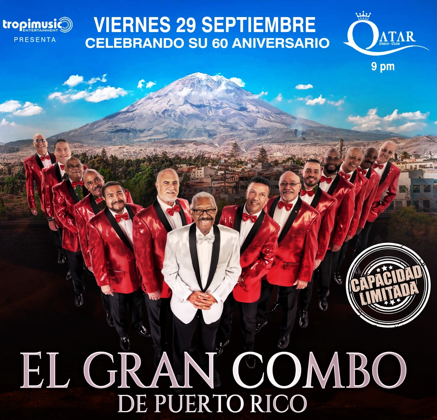 Este 29 de septiembre El Gran Combo de Puerto Rico se presentará en Arequipa / Foto: Difusión