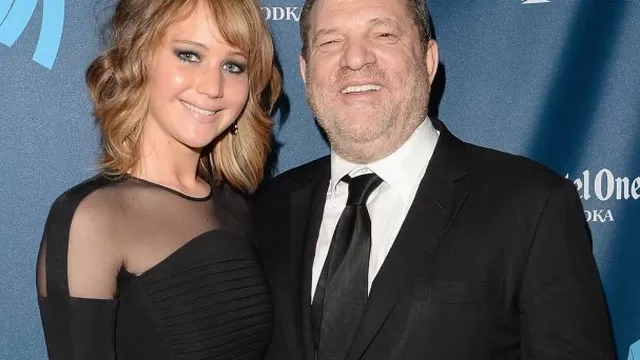 Jennifer Lawrence y Harvey Weinstein (Foto: Jason Merritt/Getty Images)