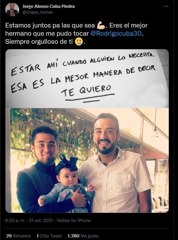 Hermano de Rodrigo Cuba le envía emotivo mensaje tras supuesta infidelidad de Melissa Paredes 