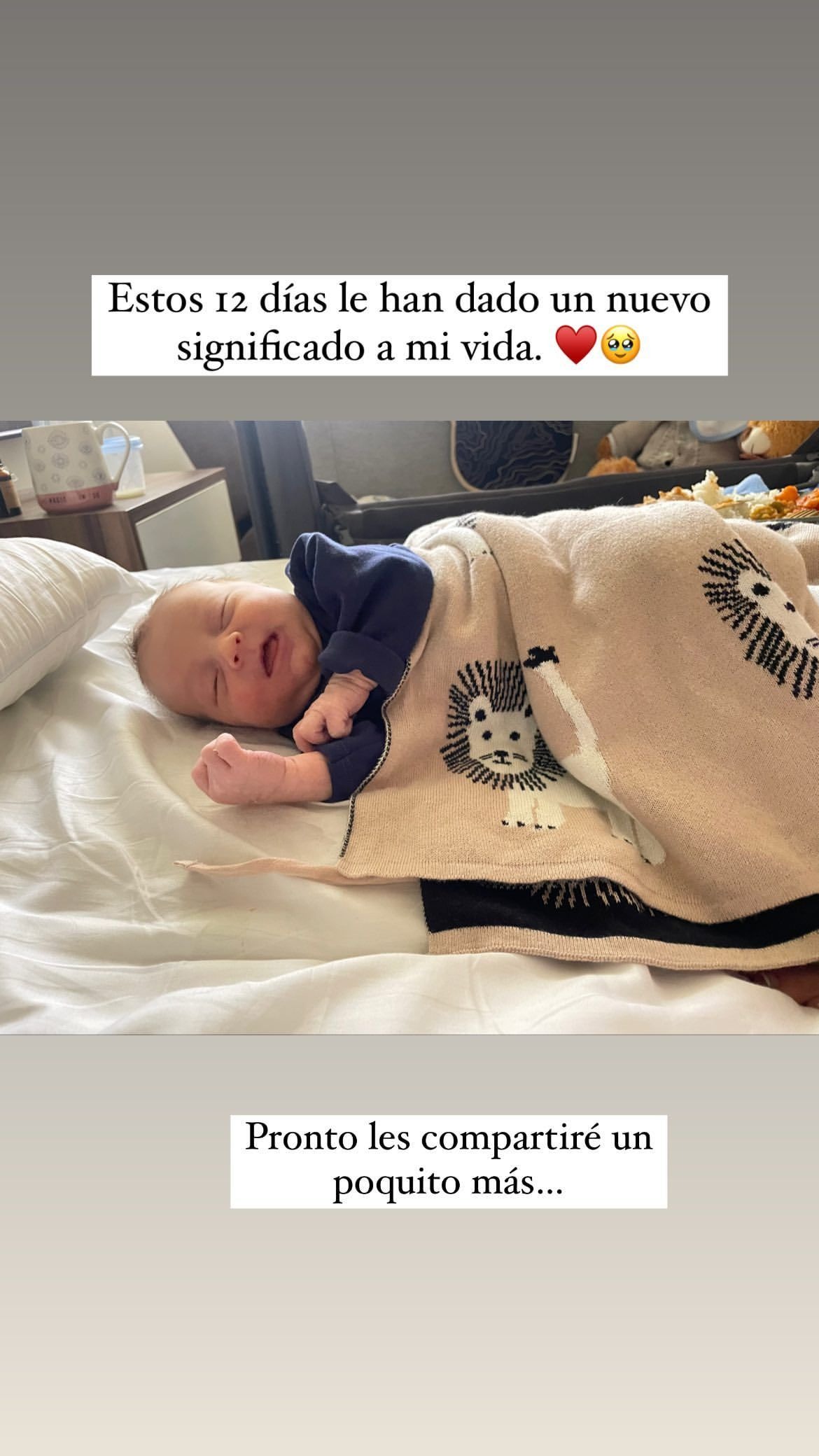 El pequeño hijo de Juan Carlos Rey de Castro nació el 30 de julio / Instagram