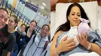 Hijos de Jefferson Farfán viajaron a Estados Unidos para conocer a la hija recién nacida de Melissa Klug