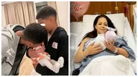 Hijos de Jefferson Farfán y Melissa Klug conocieron a su hermana recién nacida