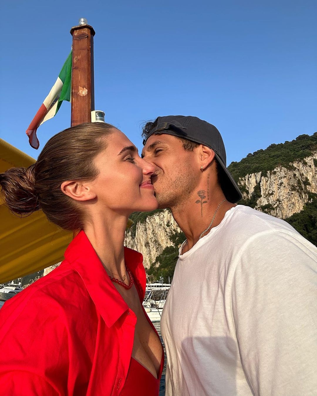 Hugo García y Alessia Rovegno en Italia / Instagram