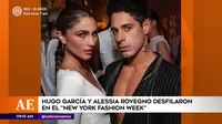 Hugo García y Alessia Rovegno desfilaron en el New York Fashion Week 