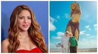 Inauguran gigantesca estatua de Shakira en Barranquilla: Así fue la emotiva reacción de sus papás
