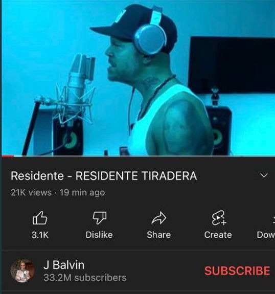 J Balvin: Hackean su canal de YouTube y suben la tiradera que Residente interpretó en su contra
