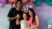 Jazmín Pinedo y Gino Assereto se juntaron para festejar los 7 años de su hija