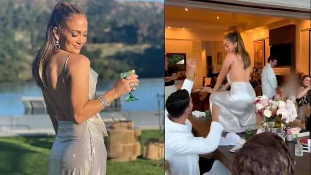 Jennifer Lopez cumplió 54 años y celebró con sexy baile sobre la mesa