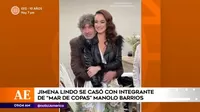 Jimena Lindo se casó con Manolo Barrios, integrante de Mar de Copas