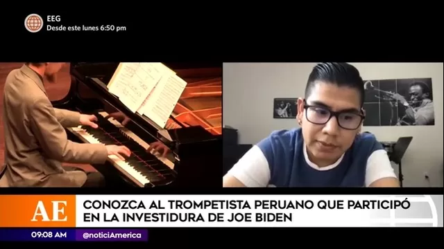Trompetista peruano participó en la ceremonia de investidura del presidente Joe Biden