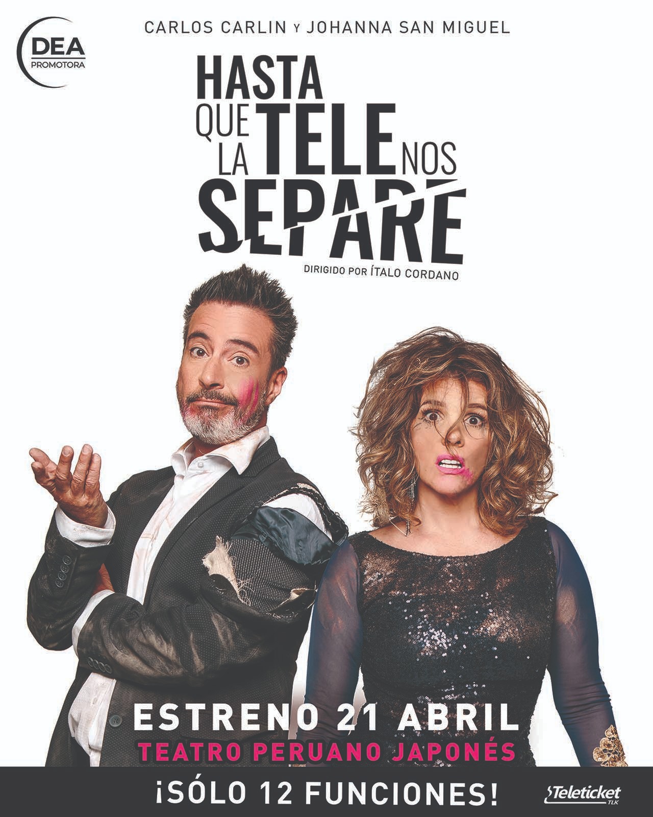 Johanna San Miguel y Carlos Carlín vuelven al teatro con Hasta que la tele nos separe 