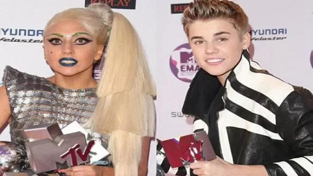 Lady Gaga y Justin Bieber fueron los más galardonados en los MTV Europe