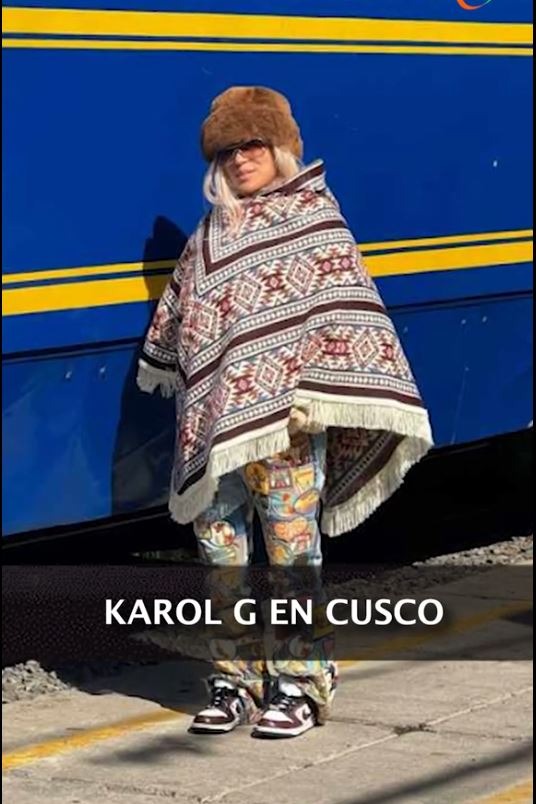 Karol G viajó a Cuzco a visitar Machu Picchu/foto: Instagram
