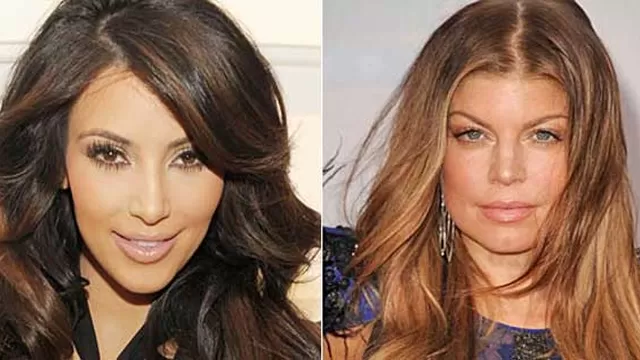 Kim Kardashian y Fergie protagonizaron un selfie al natural. Foto: Composición