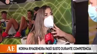 Korina Rivadeneira habló del gran susto que se llevó en la competencia de EEG