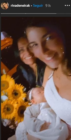 Korina Rivadeneira se reencontró con su mamá y así celebraron los 2 meses de Lara