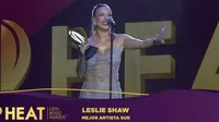Leslie Shaw ganó premio a Mejor artista sur en los Premios Heat 2020