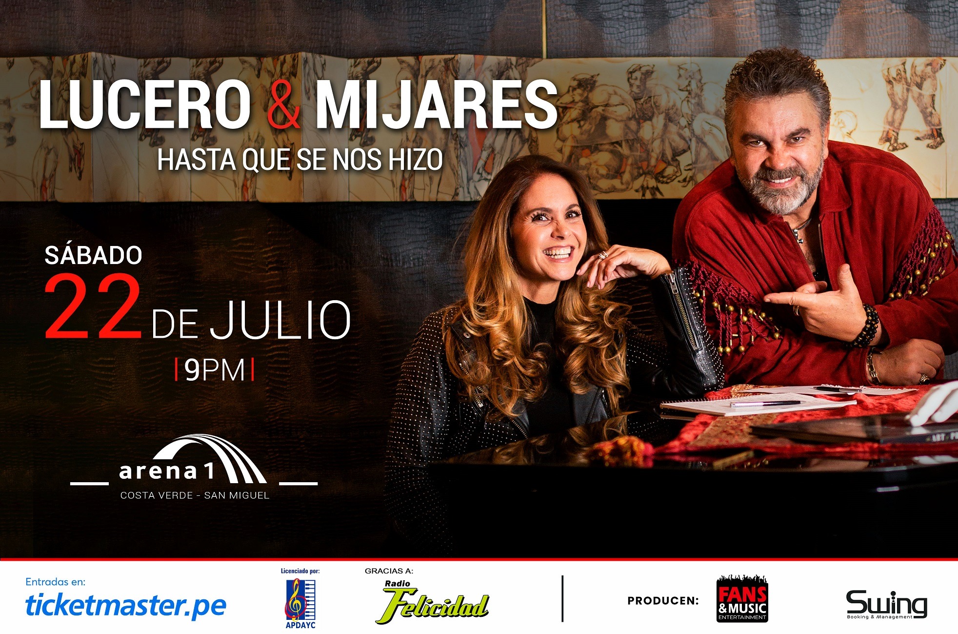 Lucero y Mijares ofrecerán concierto en Lima