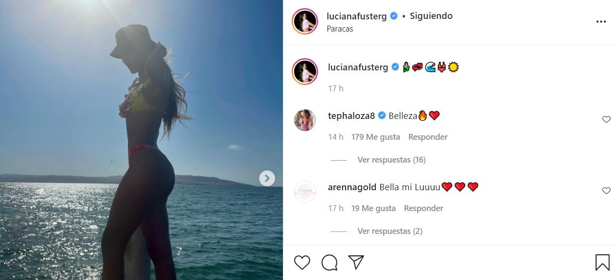 Luciana Fuster publicó las sexys fotos que Patricio Parodi le tomó en Paracas