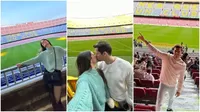 Luciana Fuster y Patricio Parodi se emocionaron al conocer estadio Camp Nou del FC Barcelona