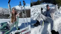 Luciana Fuster y Patricio Parodi se fueron esquiar a Bariloche