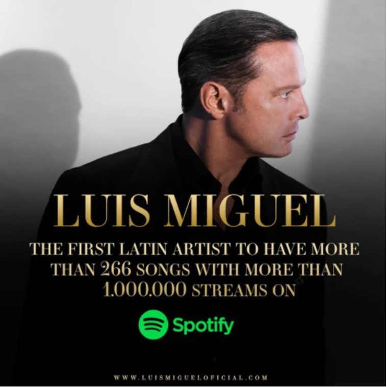 Luis Miguel rompió récord millonario en Spotify