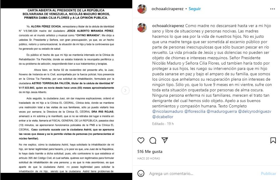 Alcira Ochoa Pérez/Instagram