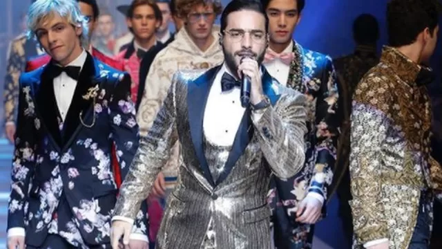 Maluma debutó como modelo en desfile de Dolce & Gabbana 