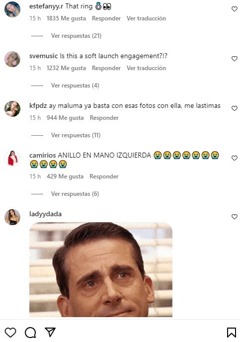 Fanáticos reaccionaron a presunta pedida de mano de Maluma a su pareja Susana Gómez / Instagram