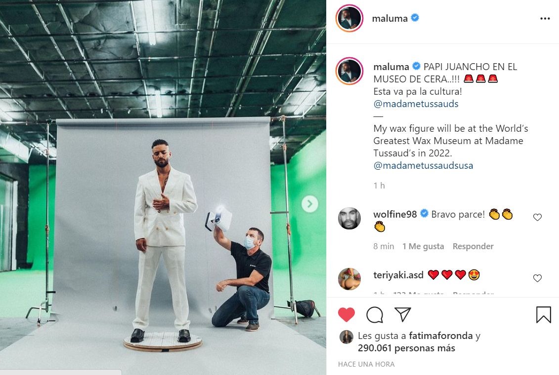 Maluma tendrá su figura de cera en el Madame Tussauds 