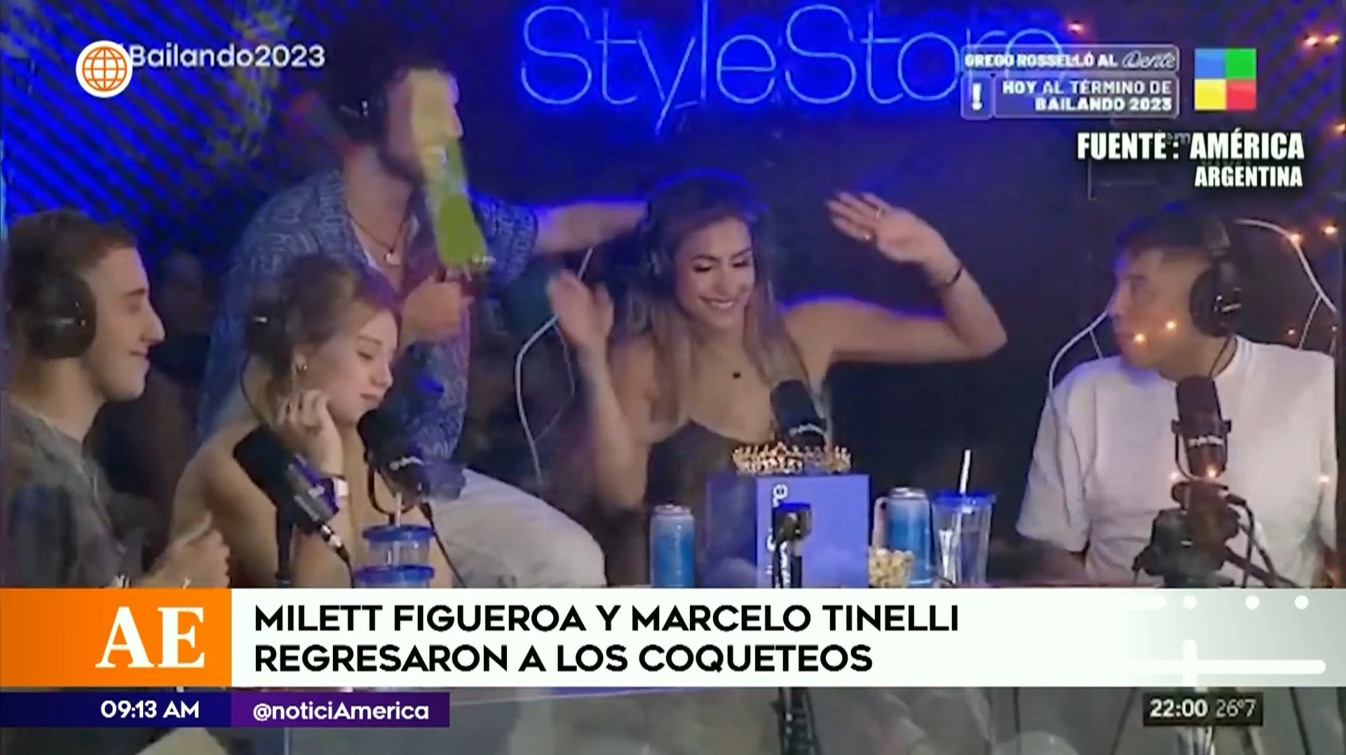 Milett Figueroa y Marcelo Tinelli volvieron a los coqueteos / América Tv de Argentina 