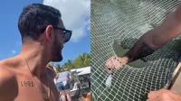 Mario Irivarren pasó tremendo susto con un tiburón durante su viaje 