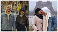 Mario Irivarren y Onelia Molina protagonizan romántico beso frente a la Torre Eiffel