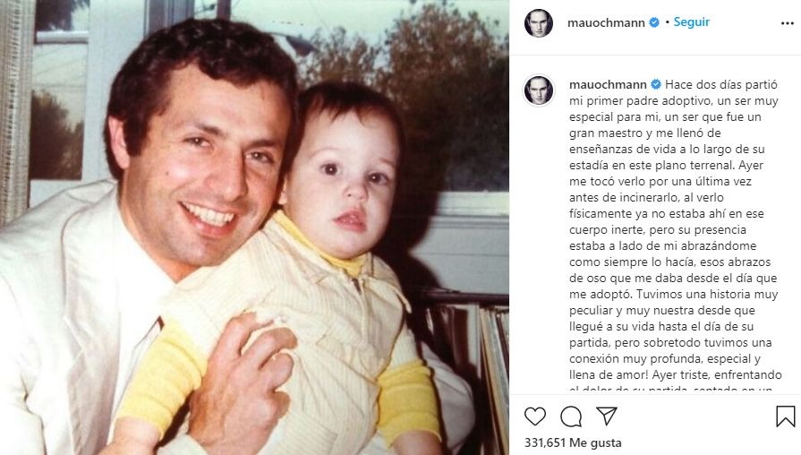 Mauricio Ochmann: Muere el padre del actor y así lo despide en Instagram