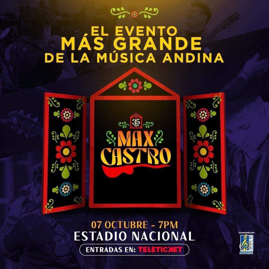 Max Castro festejará sus 35 años de trayectoria con increíble show en el Estadio Nacional 