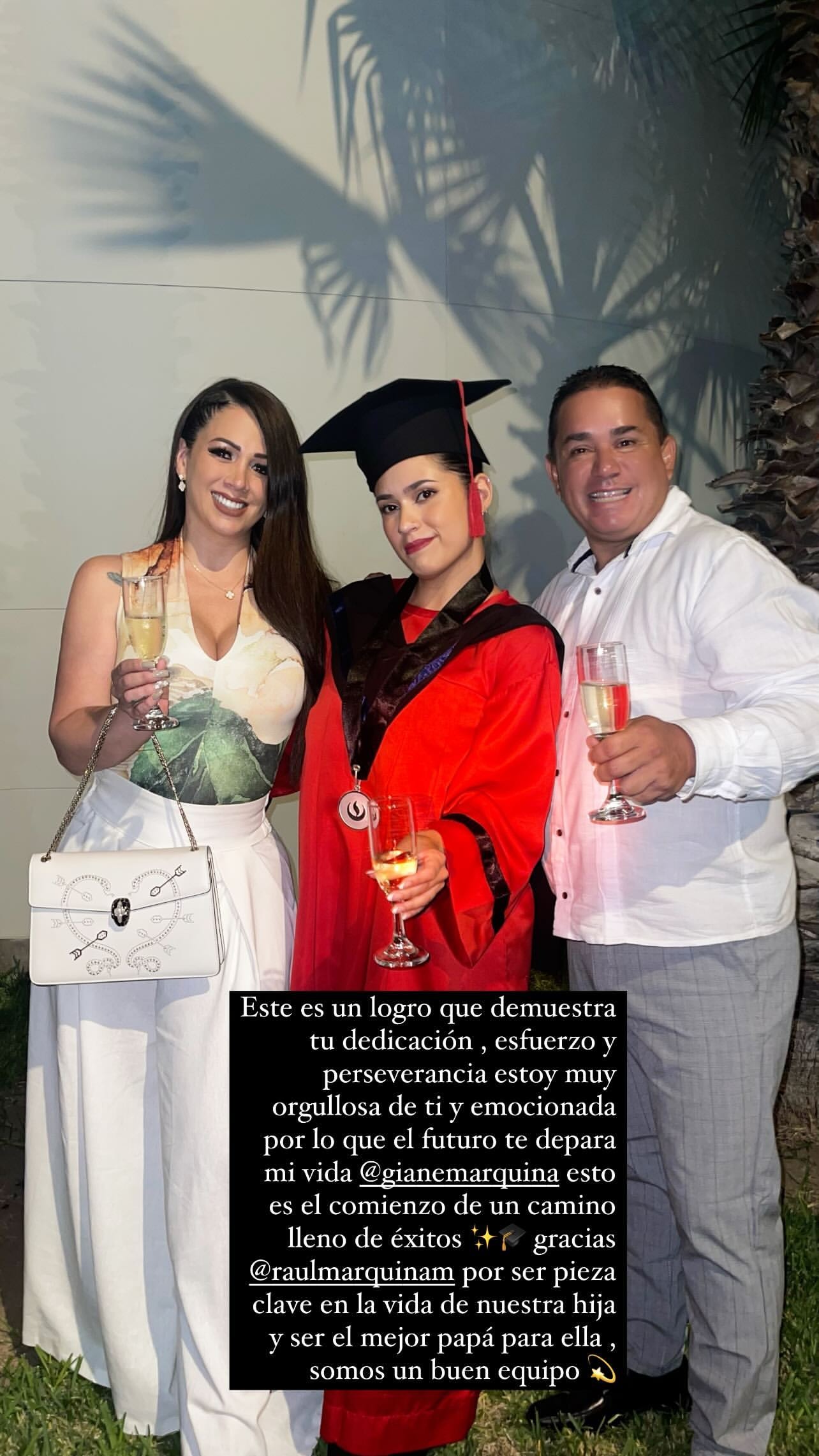 Melissa Klug y Raúl Marquina se juntaron por la graduación  de su hija Gianella / Instagram
