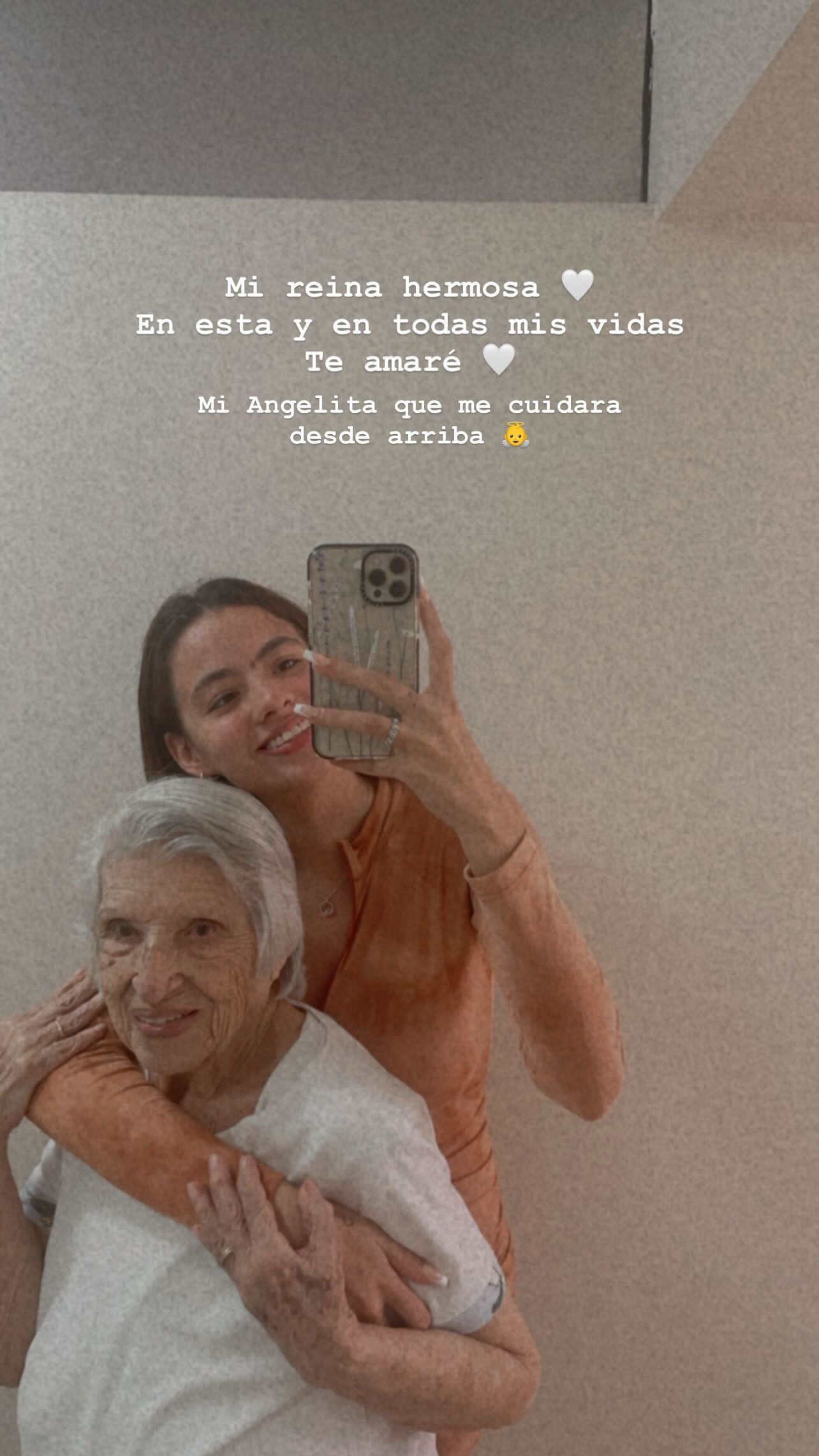 Melissa Lobatón Klug y su despedida para su bisabuela Ángela. Fuente: Instagram