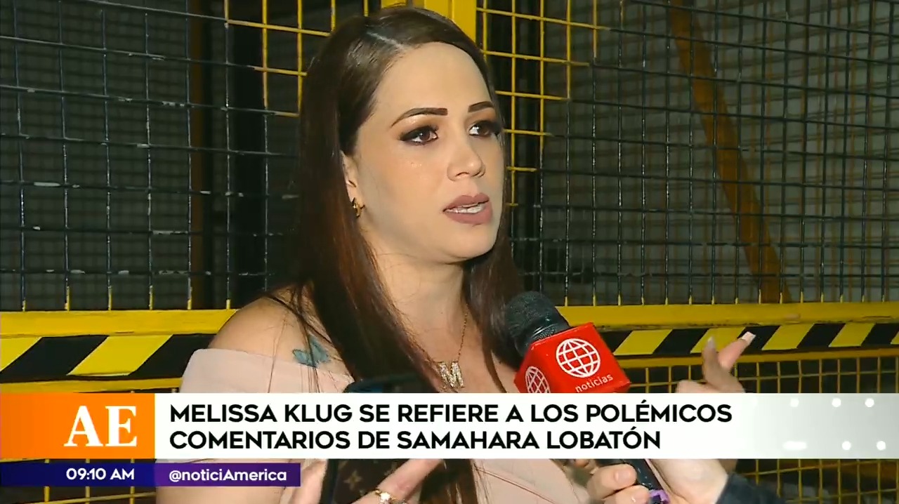 Melissa Klug no quiso hablar de la negativa de Samahara Lobatón de pedir disculas / Fuente: América Espectáculos