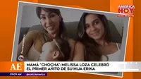 Melissa Loza celebró el primer añito de su hija Erika 