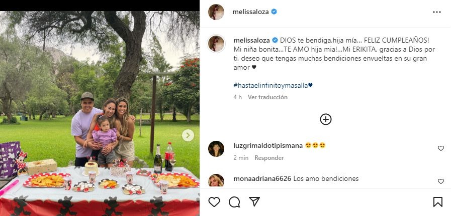 Melissa Loza se lució junto a su pareja en el cumpleaños de su hija 