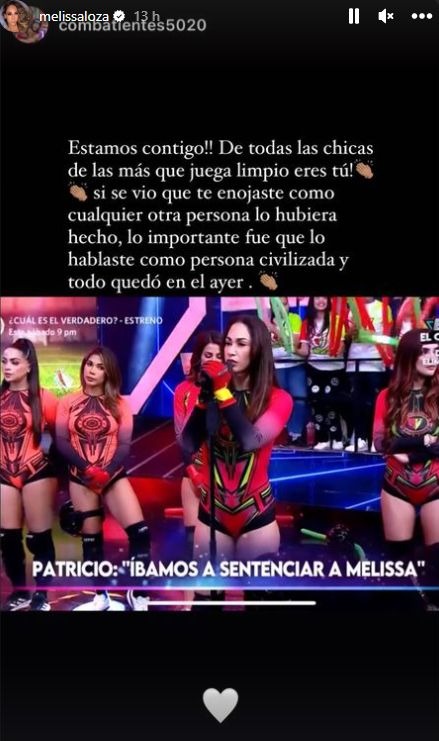 Melissa Loza recibió apoyo de fanáticos tras enfrentarse a Patricio Parodi