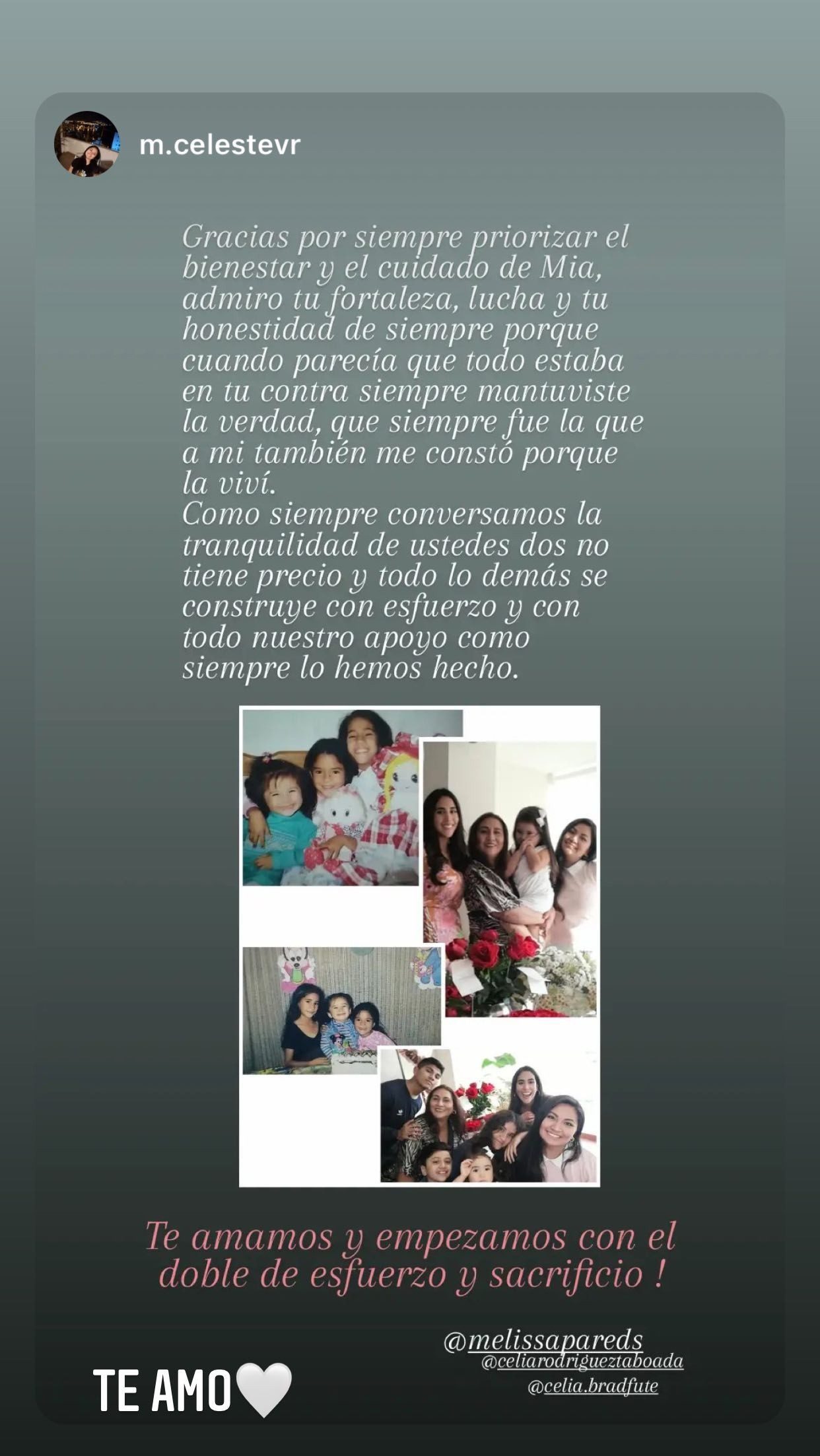 Melissa Paredes: El emotivo mensaje que recibió de su hermana tras conciliación con Rodrigo Cuba 