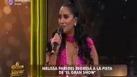 Melissa Paredes reapareció en El Gran Show: "Nunca había conocido el dolor"